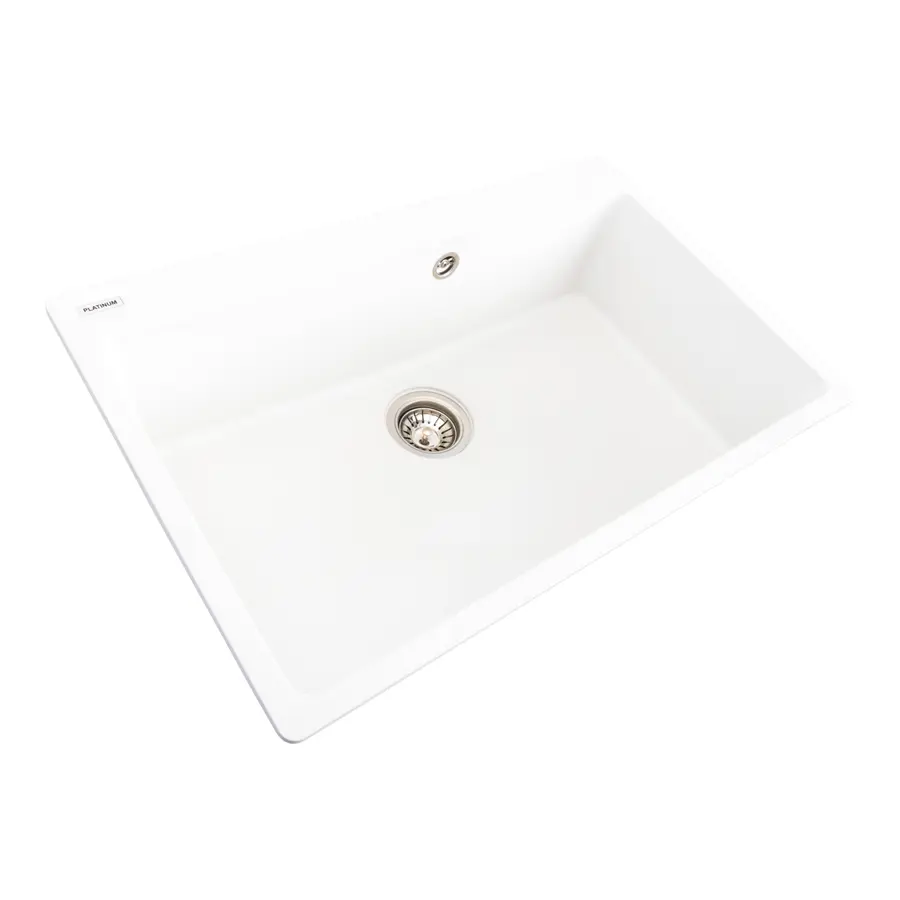 Гранітна мийка для кухні Platinum 7850 Bogema матова (білосніжна)