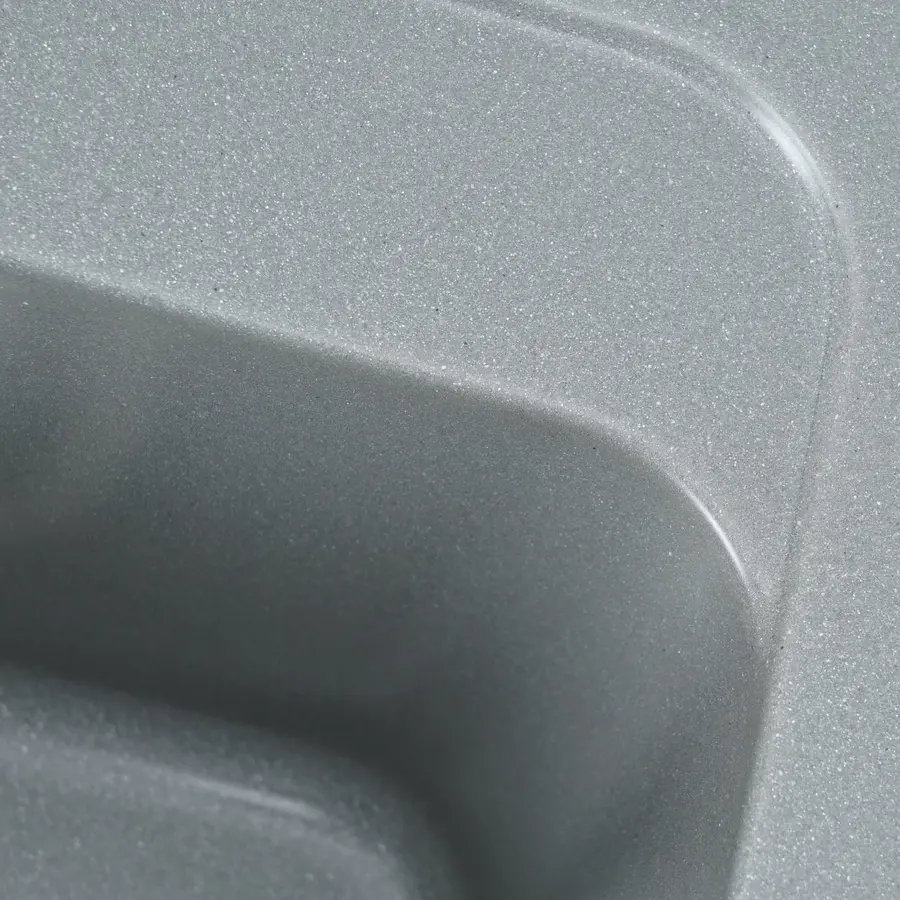 Гранітна мийка для кухні Platinum 4050 RUBY глянець Сірий мусон