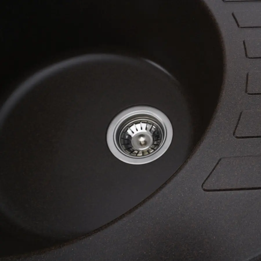 Гранітна мийка для кухні Platinum 6250 SOUL матова Шоколад