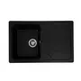 Гранітна мийка для кухні Platinum 7850 CAMELIA глянец Чорна GOLD