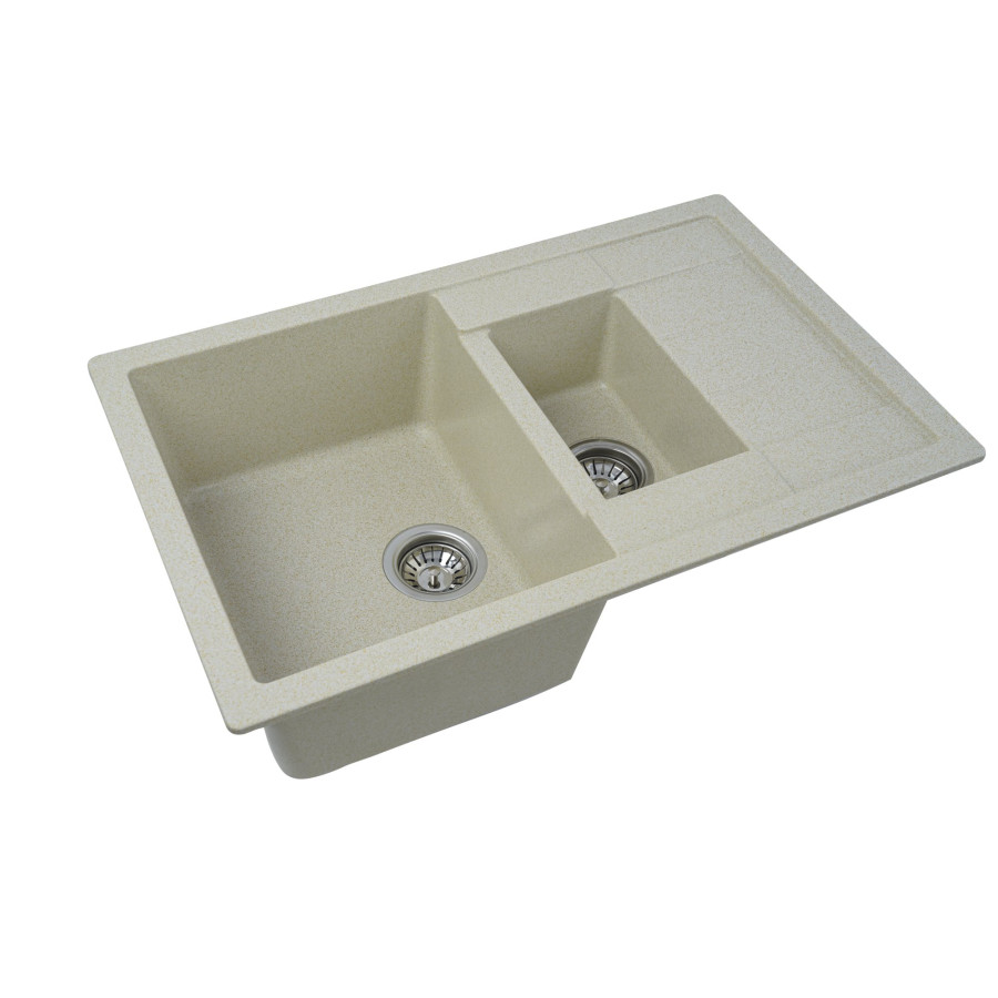 Гранітна мийка для кухні Platinum 7850W KESSAN глянець Пісок