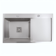 Кухонна мийка Platinum Handmade 860х500х230 L (квадратний сифон 3,0/1,0)