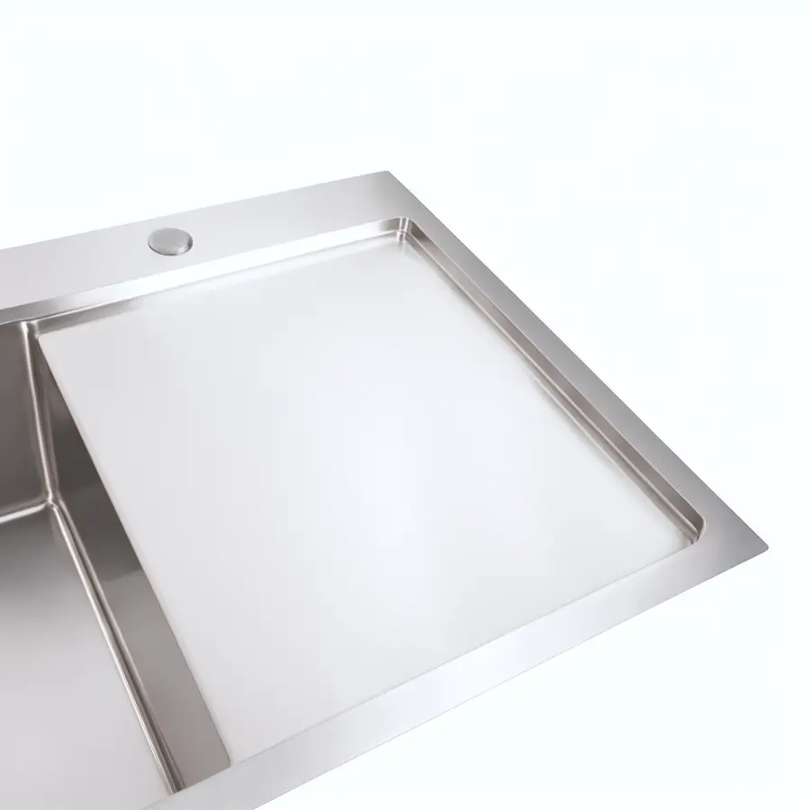 Кухонна мийка Platinum Handmade 860х500х230 L (квадратний сифон 3,0/1,0)