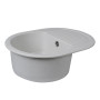 Гранітна мийка для кухні Platinum 6247 BORA глянець Біла в крапку