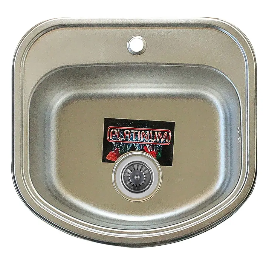 Кухонна мийка з нержавіючої сталі Platinum ДЕКОР 4947 (0,8/180 мм)