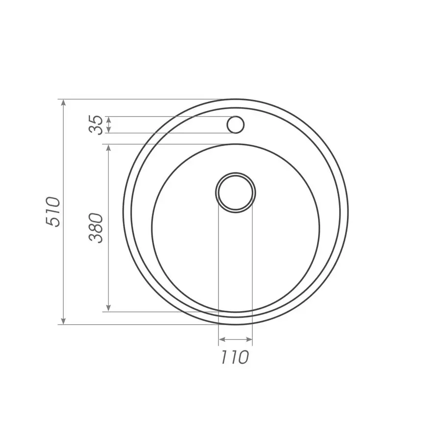 Гранітна мийка для кухні Platinum 510 YARA глянець Беж