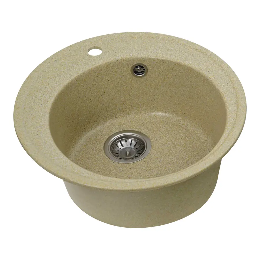 Гранітна мийка для кухні Platinum 510 YARA глянець Беж