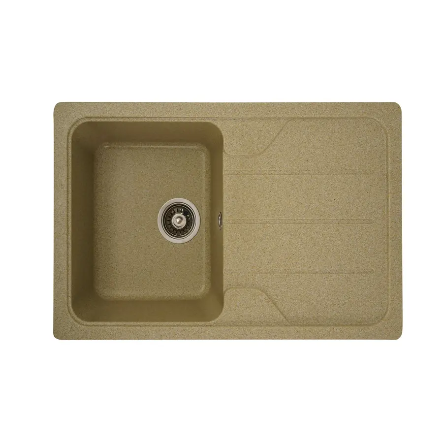 Гранітна мийка для кухні Platinum 7850 VERONA матова Беж