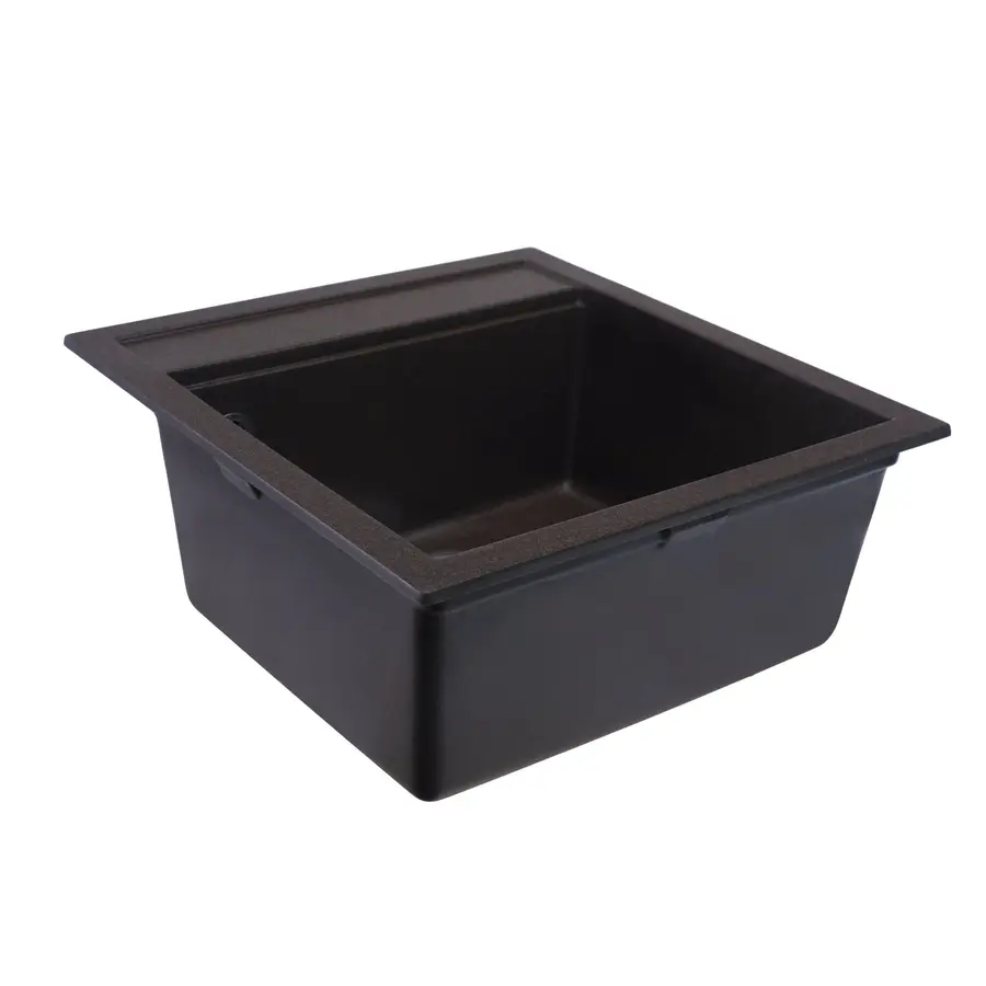 Гранітна мийка для кухні Platinum 5149 FIESTA матова Шоколад