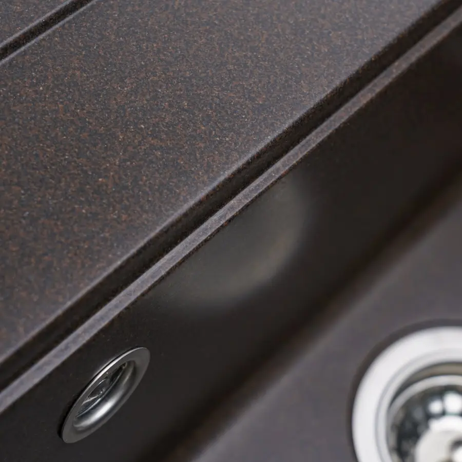 Гранітна мийка для кухні Platinum 5149 FIESTA матова Шоколад