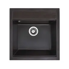 Гранітна мийка для кухні Platinum 5149 FIESTA матова Шоколад