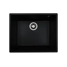 Гранітна мийка для кухні Platinum 5444 OASIS матова Чорна
