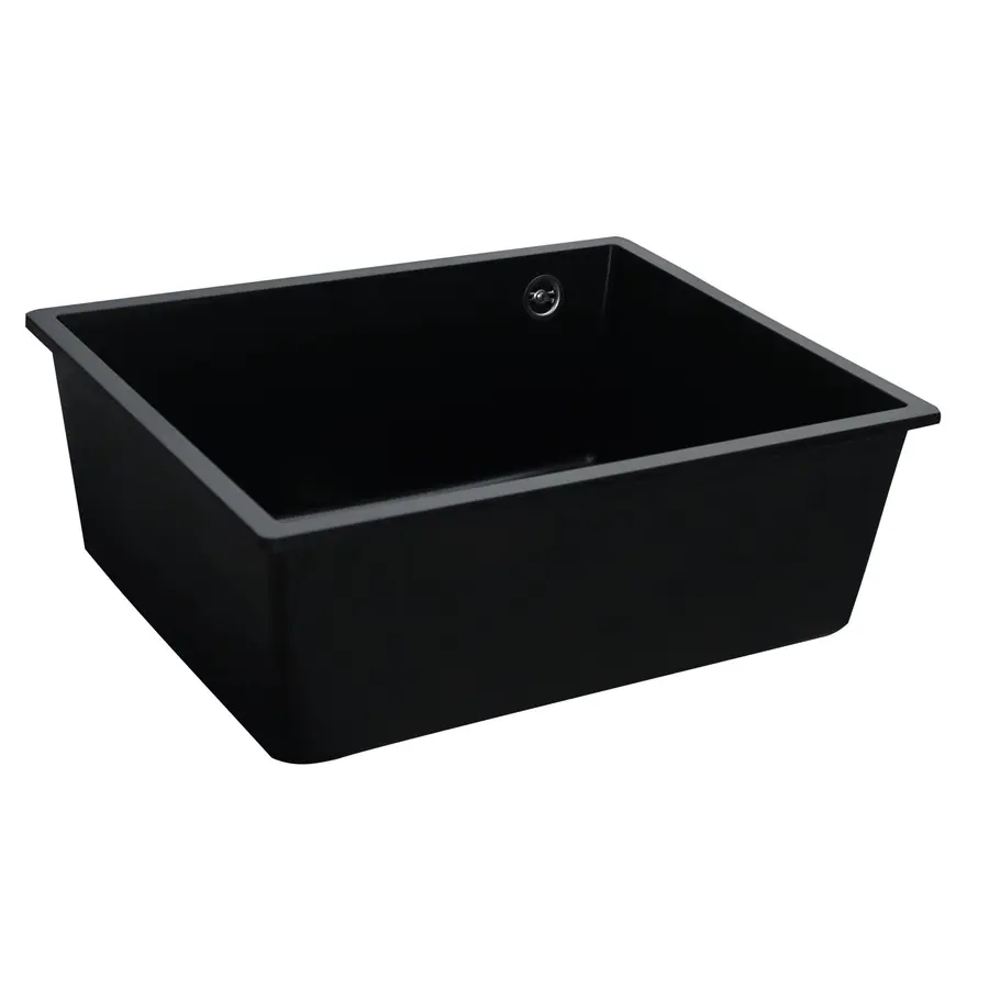 Гранітна мийка для кухні Platinum 5444 OASIS матова Чорна