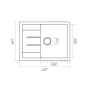 Гранітна мийка для кухні Platinum 6550 LOTOS глянець Пісок