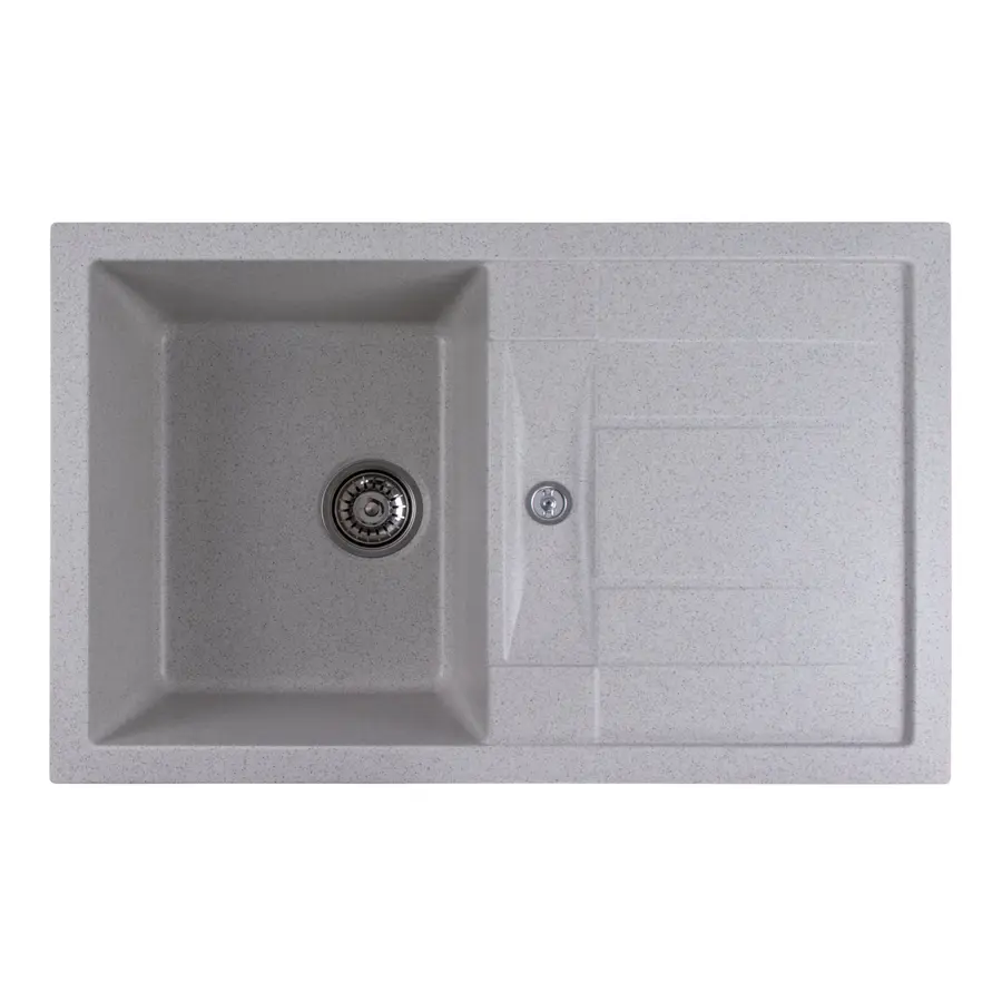 Гранітна мийка для кухні Platinum 7850 TROYA матова Топаз