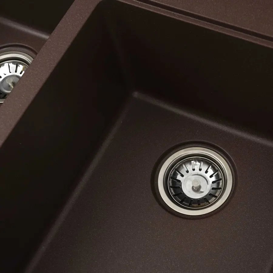 Гранітна мийка для кухні Platinum 7850 HARMONY матова Мокко