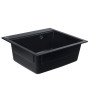 Гранітна мийка для кухні Platinum 5852 VESTA матова Чорний металік