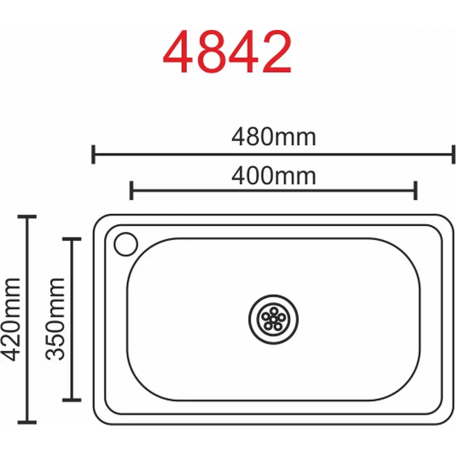 Кухонна мийка з нержавіючої сталі Platinum САТИН 4842 (0,6/160 мм)