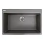 Гранітна мийка для кухні Platinum 7850 Bogema матова (сірий мусон)