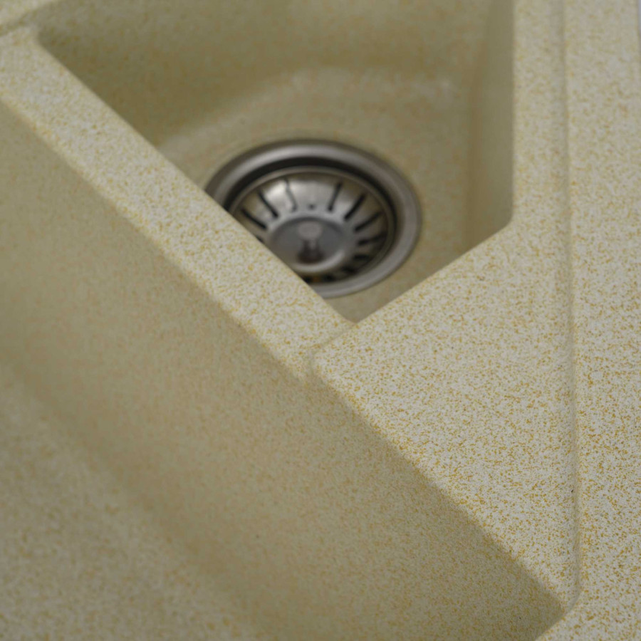 Гранітна мийка для кухні Platinum 9950 PANDORA матова Пісок