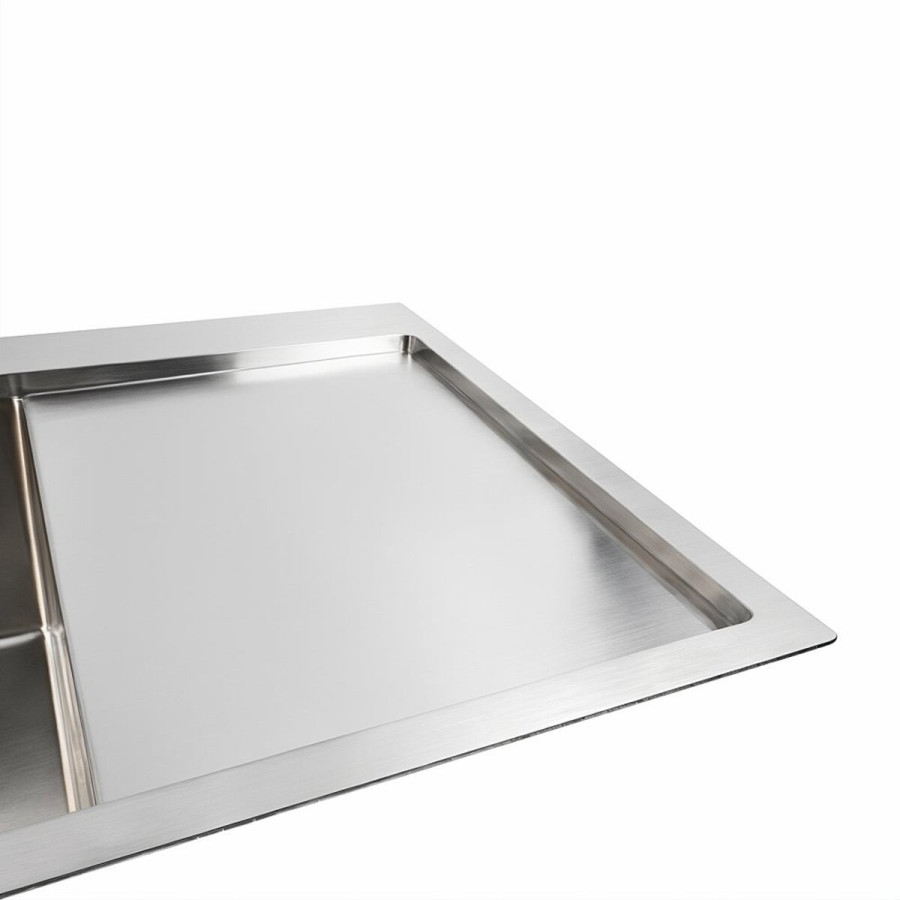 Мийка нержавійка Platinum Handmade 78*50B L (два отвори ,квадратний сифон 3.0/1.0)