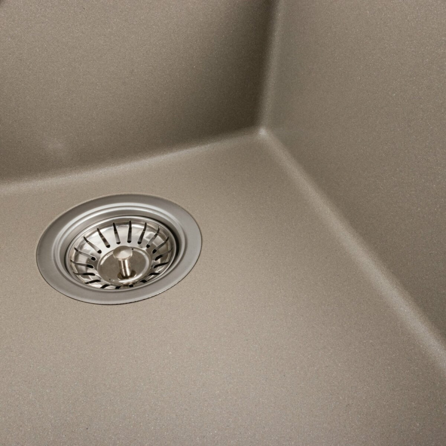 Гранитная мойка для кухни Platinum 4150 SOKIL матовый Титан