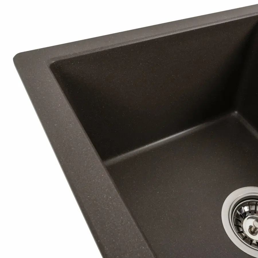 Гранитная мойка для кухни Platinum 5851 ARIA матовая Темная скала