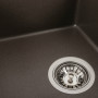 Гранітна мийка для кухні Platinum 5851 ARIA матова Темна скеля
