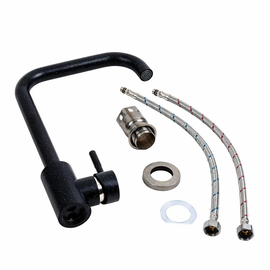 Змішувач кухонний Platinum NS02B (3008B-NA) чорний металік