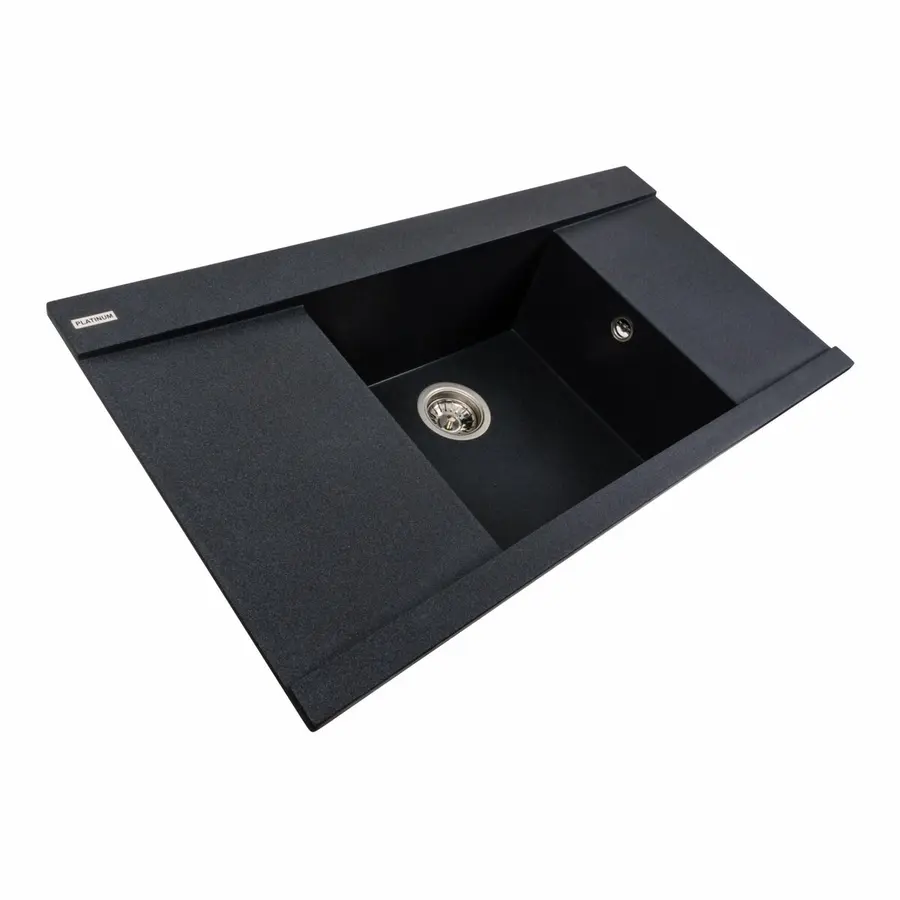 Гранітна мийка для кухні Platinum 9651 ATLAS матовий Карбон