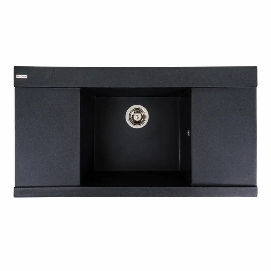 Гранітна мийка для кухні Platinum 9651 ATLAS матовий Карбон