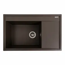 Гранітна мийка для кухні Platinum 7950 AZURIT матова Темна скеля