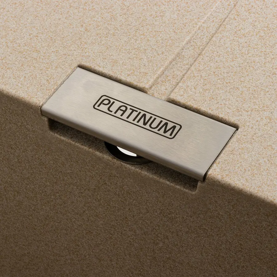 Гранітна мийка для кухні Platinum 6250 ZIRKONE матовий Сафарі