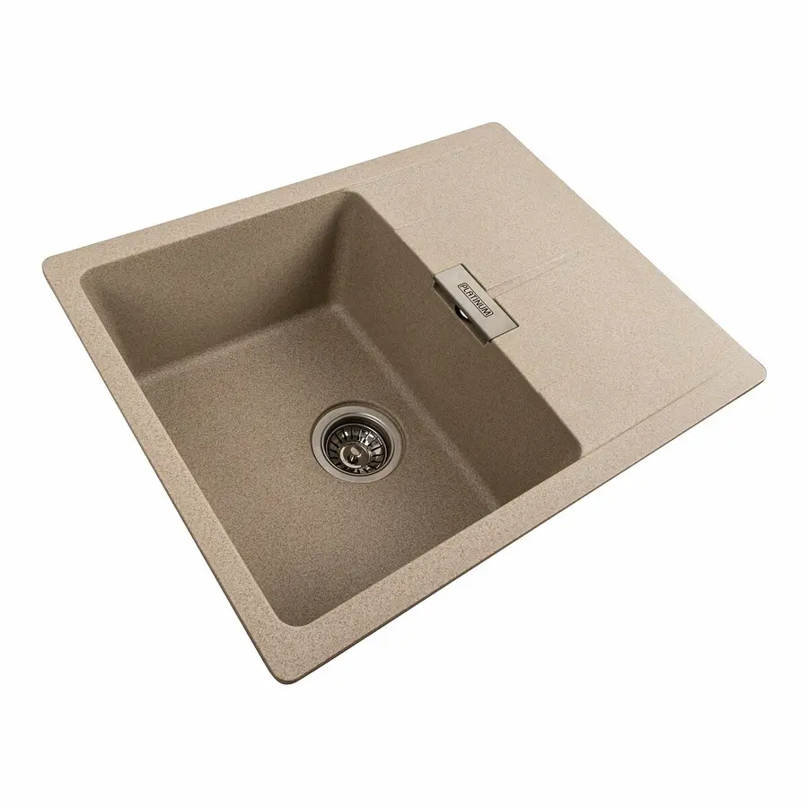 Гранітна мийка для кухні Platinum 6250 ZIRKONE матовий Сафарі