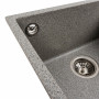 Гранитная мойка для кухни Platinum 4040 RUBA матовый серый