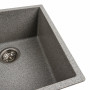 Гранитная мойка для кухни Platinum 4040 RUBA матовый серый