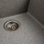 Гранитная мойка для кухни Platinum 4040 RUBA матовый серый