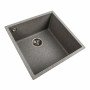 Гранитная мойка для кухни Platinum 4040 RUBA матовый серый
