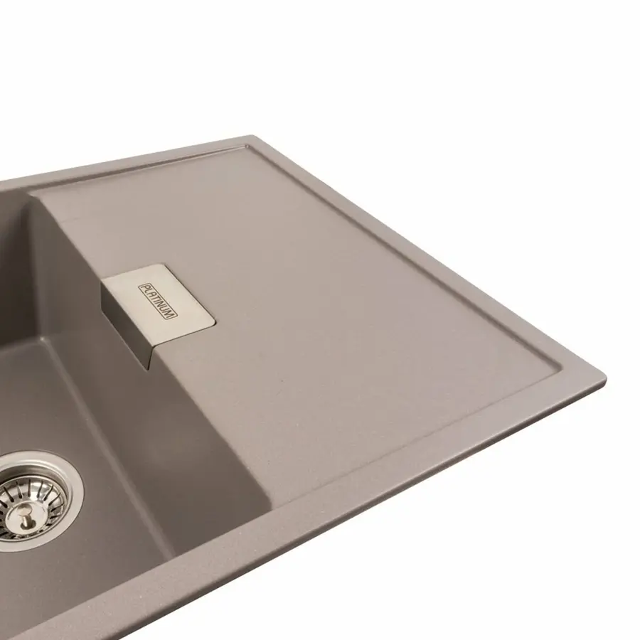 Гранитная мойка для кухни Platinum 8650 DIAMOND матовая Дюна