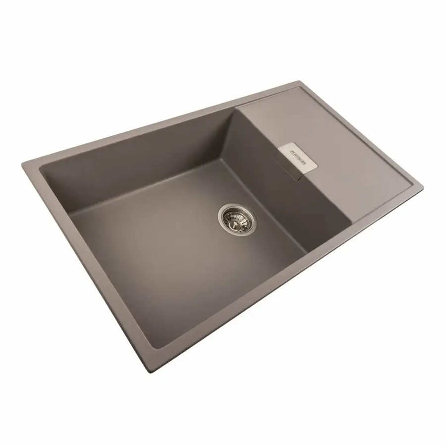 Гранитная мойка для кухни Platinum 8650 DIAMOND матовая Дюна