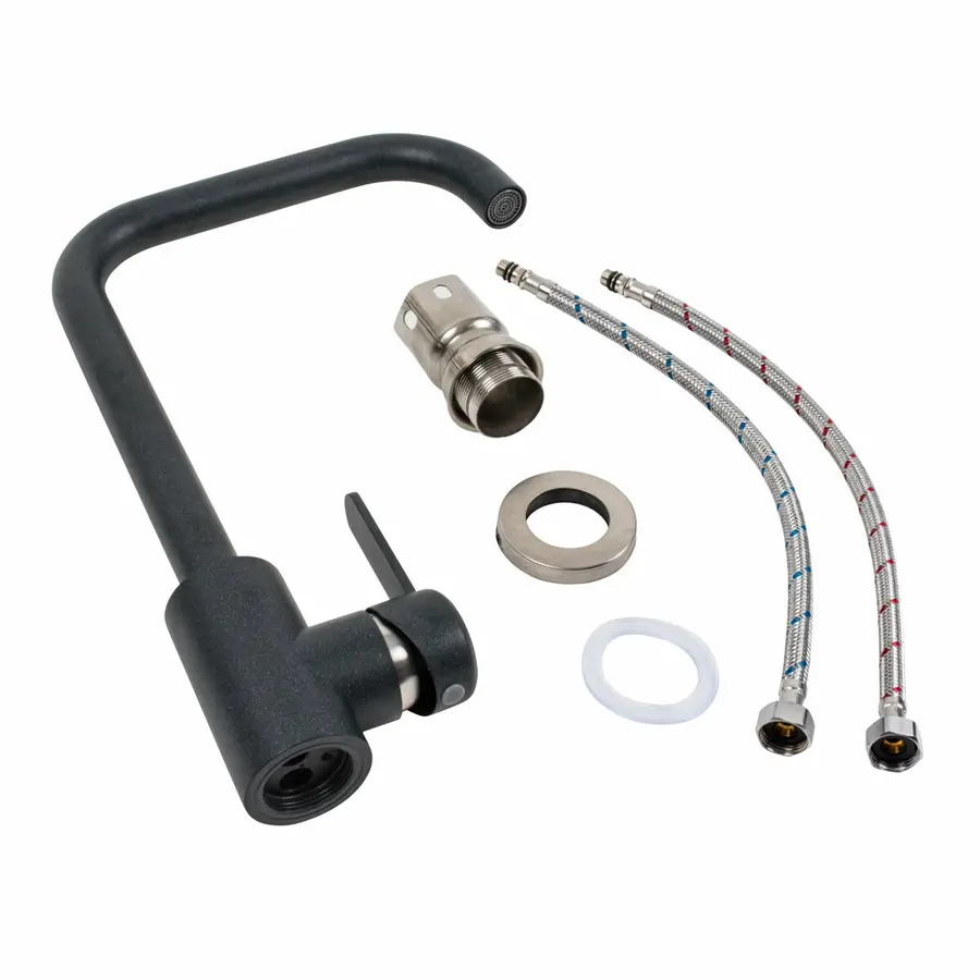 Змішувач кухонний Platinum KT 11 (3008B-FH) Антрацит