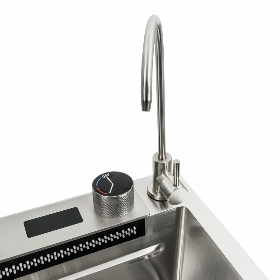 Кухонна мийка 75*45G сатин Platinum Handmade "Водоспад" повна комплектація