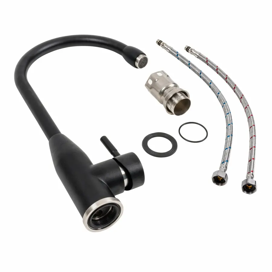 Смеситель кухонный Platinum 26 FHP (7456) Черный матовый