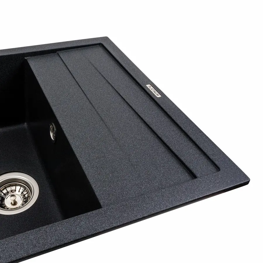 Кухонная мойка гранитная матовая 7050 CASCADA Platinum Карбон