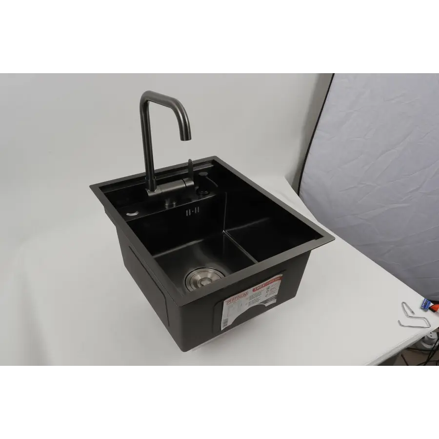 Кухонна мийка CM 40*50 прихована PVD чорна Platinum Handmade