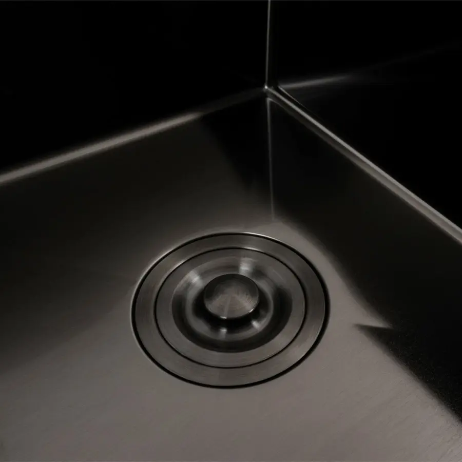 Кухонна мийка CM 58*48 L чорна PVD VALESO Handmade (круглий сифон 3,0/0,8)