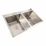 Кухонна мийка нержавійка CM 78*48 VALESO Handmade на дві чаші (круглий сифон, 3.0/0.8)