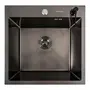Кухонна мийка 50*50 PVD чорна DECOR Valeso Handmade (сифон круглий, 3,0/0,8)