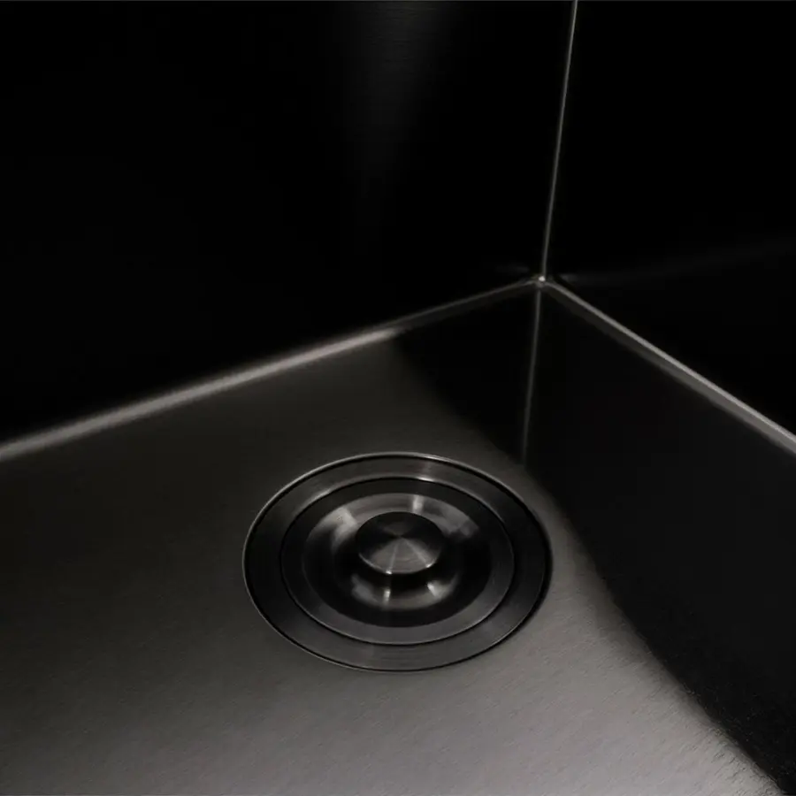 Кухонная мойка PVD черная 44*44 VALESO Handmade монтаж под столешницу (3.0/0.8)