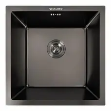 Кухонна мийка PVD чорна 44*44 VALESO Handmade монтаж під стільницю (3.0/0.8)